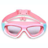 Pink Mint white border, Anti Fog UV Protection Leakproof Design Swim Goggles for Kids, 5yrs - 10yrs