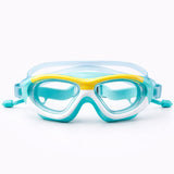 White Bordered Mint Anti Fog UV Protection Leakproof Design Swim Goggles for Kids, 5yrs - 10yrs