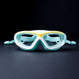 White Bordered Mint Anti Fog UV Protection Leakproof Design Swim Goggles for Kids, 5yrs - 10yrs