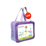 Dive 2-Piece set Purple & Pink Side Panel, Front-Zip Jacket with Full Length Pants, 2.5mm Neoprene Kids Swimsuit with Free Washbag