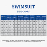 Dive 2-Piece set, Cobalt & Red Stamps Front-Zip Jacket with Knee Length Shorts, 2.5mm Neoprene Kids Swimsuit with Free Washbag