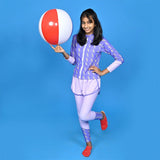 3 pcs Purple ThunderBolt Matching Top,leggings & Jacket style Swimwear set for Pre Teens & Teens