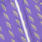 3 pcs Purple ThunderBolt Matching Top,leggings & Jacket style Swimwear set for Pre Teens & Teens