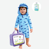 Blue Dolphin, Toddlers & Kids Swimwear with long Cap Free Wash Bag & Free Swim Detergent