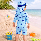 Blue Dolphin, Toddlers & Kids Swimwear with long Cap Free Wash Bag & Free Swim Detergent