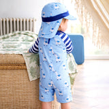 Blue Lhama, Toddlers & Kids Swimwear with long Cap Free Wash Bag & Free Swim Detergent