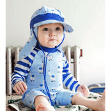 Blue Lhama, Toddlers & Kids Swimwear with long Cap Free Wash Bag & Free Swim Detergent