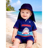 Jawws Shark, Toddlers & Kids Swimwear with long Cap Free Wash Bag & Free Swim Detergent