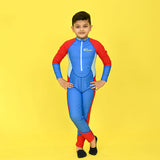 Blue & Red Full Length Swimwear for Teens & Adults with UPF 30+
