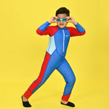 Blue & Red Full Length Swimwear for Teens & Adults with UPF 30+