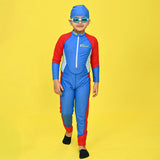 Blue & Red Full Length Swimwear for Teens & Adults with UPF 30+