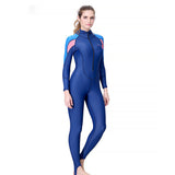 Full Length Navy Blue Stirrup Foot Loop, Teens and Womens Swimwear in UPF 50+ with Free Washbag