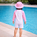 Pink Bunny, Toddlers & Kids Swimwear with matching Hat, Free Wash Bag & Free Swim Detergent