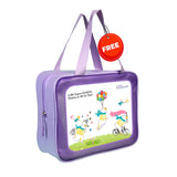 Dive Purple Strawberry Printed Knee Length 2.5mm Neoprene Kids Swimsuit with Free Washbag