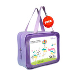 Dive Purple & Teal Geometric Printed Full Length 2.5mm Neoprene Kids Swimsuit with Free Washbag