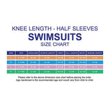 Superhero Green & Orange 2.5mm Neoprene Knee Length Kids Swimsuit, Half Sleeves Swimwear