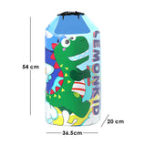 Blue Dino Big Size Clip on & Backpack style Waterproof Swimming Bag/ Beach Bag