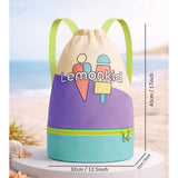 Beige Ice Cream Kids Waterproof Swimming Bag/ Beach Bag