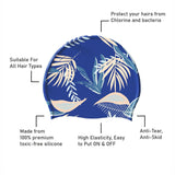 Blue Ferns Swimming Cap for Kids and Adults, 12 years and above.