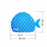 Scales Blue Fishy, Silicone Kids Swim Cap, 5 years-15 years