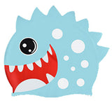3d White Polka Mint, Silicone Kids Swim Cap, 5 years-15 years