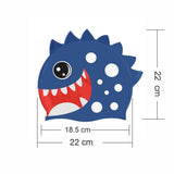 3d White Polka Navy, Silicone Kids Swim Cap, 5 years-15 years