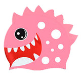 3d White Polka Pink, Silicone Kids Swim Cap, 5 years-15 years