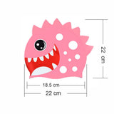 3d White Polka Pink, Silicone Kids Swim Cap, 5 years-15 years