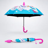 Blue Mermaid with Shutter style cover Kids-Umbrella