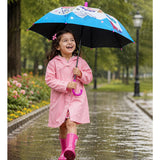 Blue Mermaid with Shutter style cover Kids-Umbrella