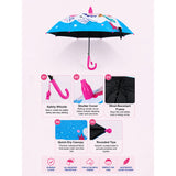 Blue Mermaid with Shutter style cover Kids-Umbrella