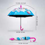 Blue Mermaid with Shutter style cover Kids-Umbrella