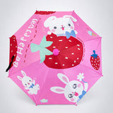 Strawberry Teddy with Shutter style cover Kids-Umbrella