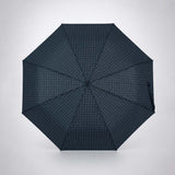 3 Fold Black Checkered Auto Open & Close Umbrella for Teens & Adults