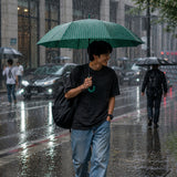 3 Fold Dark Green Checkered Auto Open & Close Umbrella for Teens & Adults