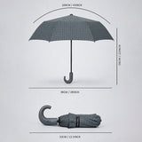 3 Fold Grey Checkered Auto Open & Close Umbrella for Teens & Adults