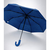 3 Fold Navy Blue Checkered Auto Open & Close Umbrella for Teens & Adults