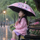 Wheel style Baby Girl Printed UPF 50+ Kids-Umbrella