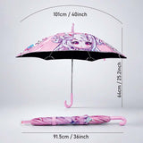 Wheel style Baby Girl Printed UPF 50+ Kids-Umbrella