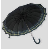 Black Checks Large Canopy Size Umbrella for Adults