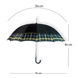 Black Checks Large Canopy Size Umbrella for Adults