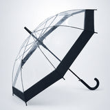 Black Big Border Transparent Umbrella for Teens & Adults