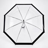 Black Big Border Transparent Umbrella for Teens & Adults