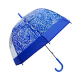 Self Print Dark Blue Transparent Umbrella for Kids and Teens
