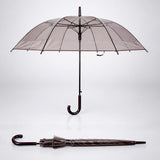 Coffee Brown Jelly Transparent Umbrella for Teens & Adults