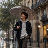 Coffee Brown Jelly Transparent Umbrella for Teens & Adults