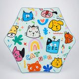 Wheel style Cat & Dog Printed UPF 50+ Kids-Umbrella