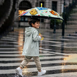 Wheel style Cat & Dog Printed UPF 50+ Kids-Umbrella