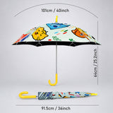 Wheel style Cat & Dog Printed UPF 50+ Kids-Umbrella