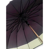 Chocolate Brown with Cream Border Large Canopy Size Umbrella for Adults